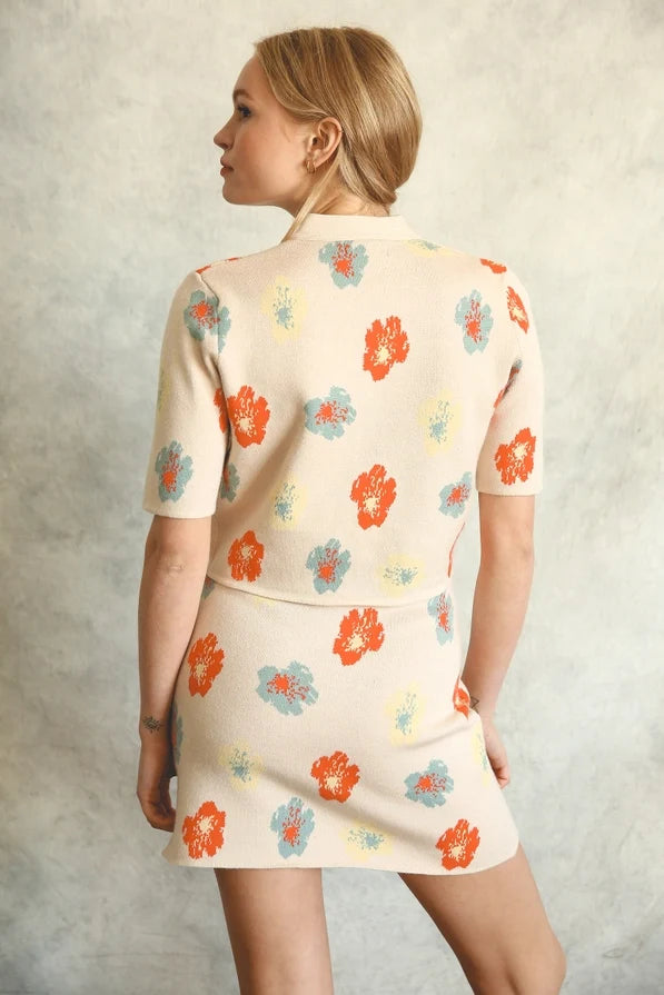 Doris Floral Cropped Cardigan