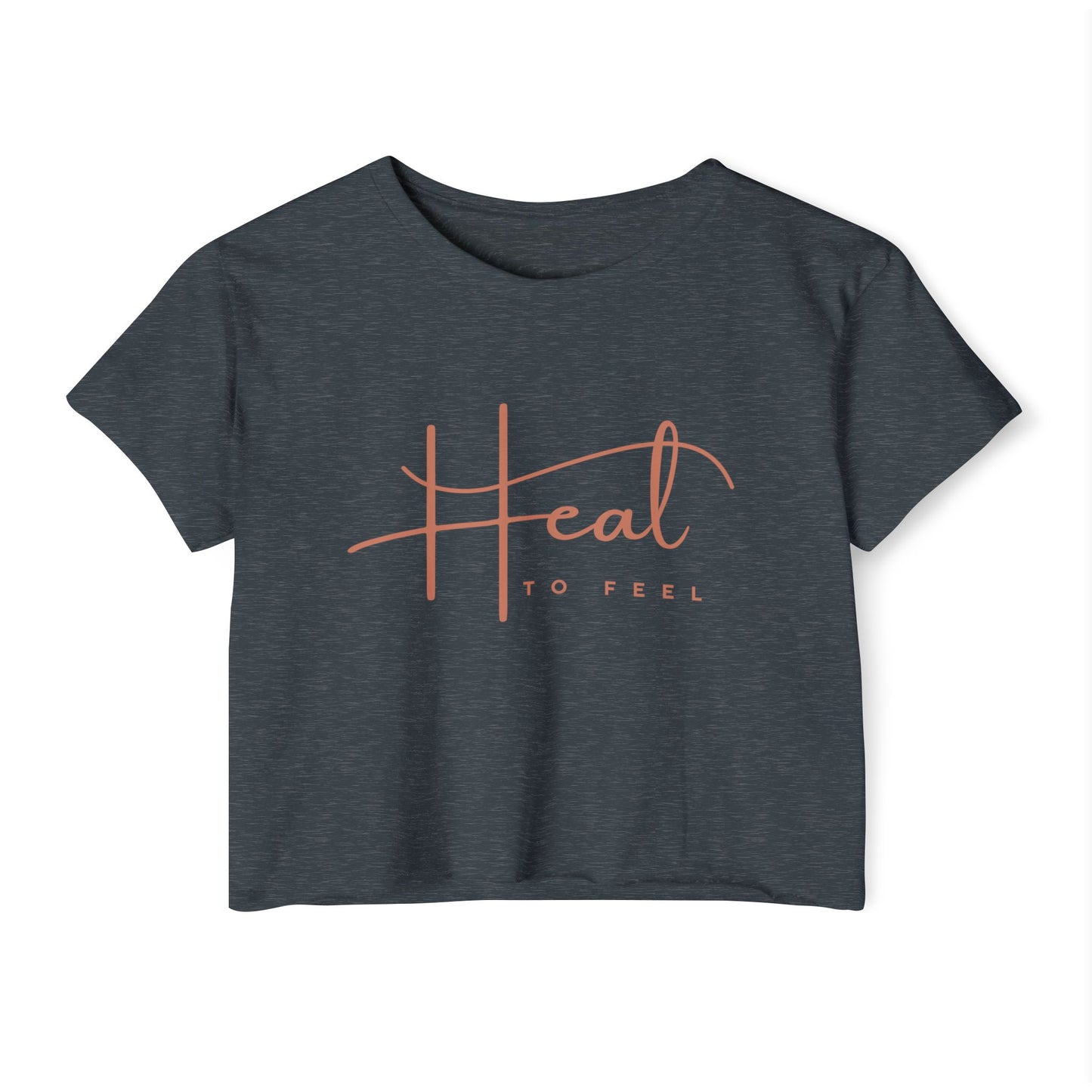 Boho Women's Festival Crop Top | Heal to Feel T-Shirt, Summer Vibes, Bohemian Style, Concert Wear, Music Festival Fashion