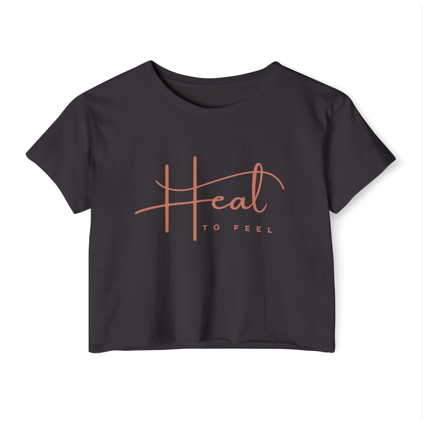 Boho Women's Festival Crop Top | Heal to Feel T-Shirt, Summer Vibes, Bohemian Style, Concert Wear, Music Festival Fashion