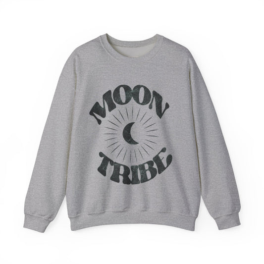 Moon Tribe Crewneck Sweatshirt | Sand, White & Sport Grey