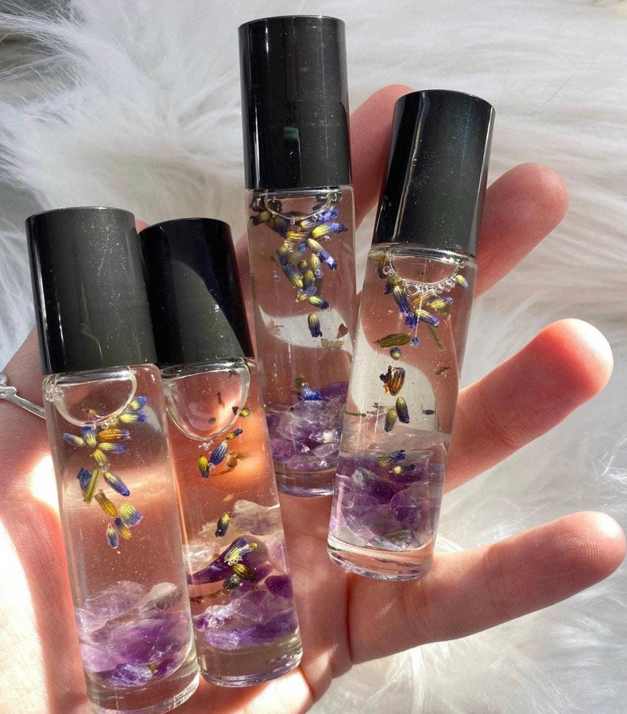 Amethyst Crystal Infused Perfume Roller