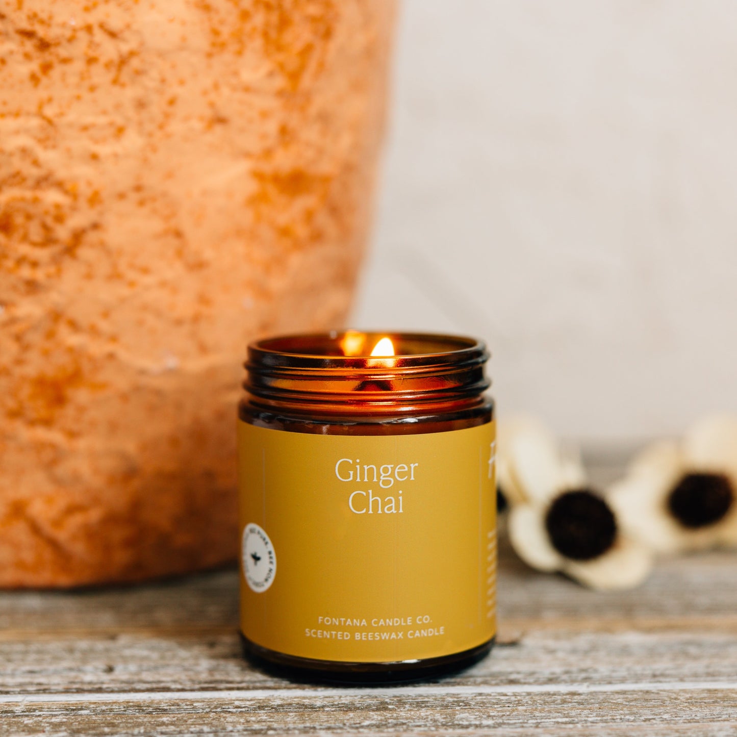 Ginger Chai Essential Oil Candle – Cozy, Non-Toxic Fall Scent