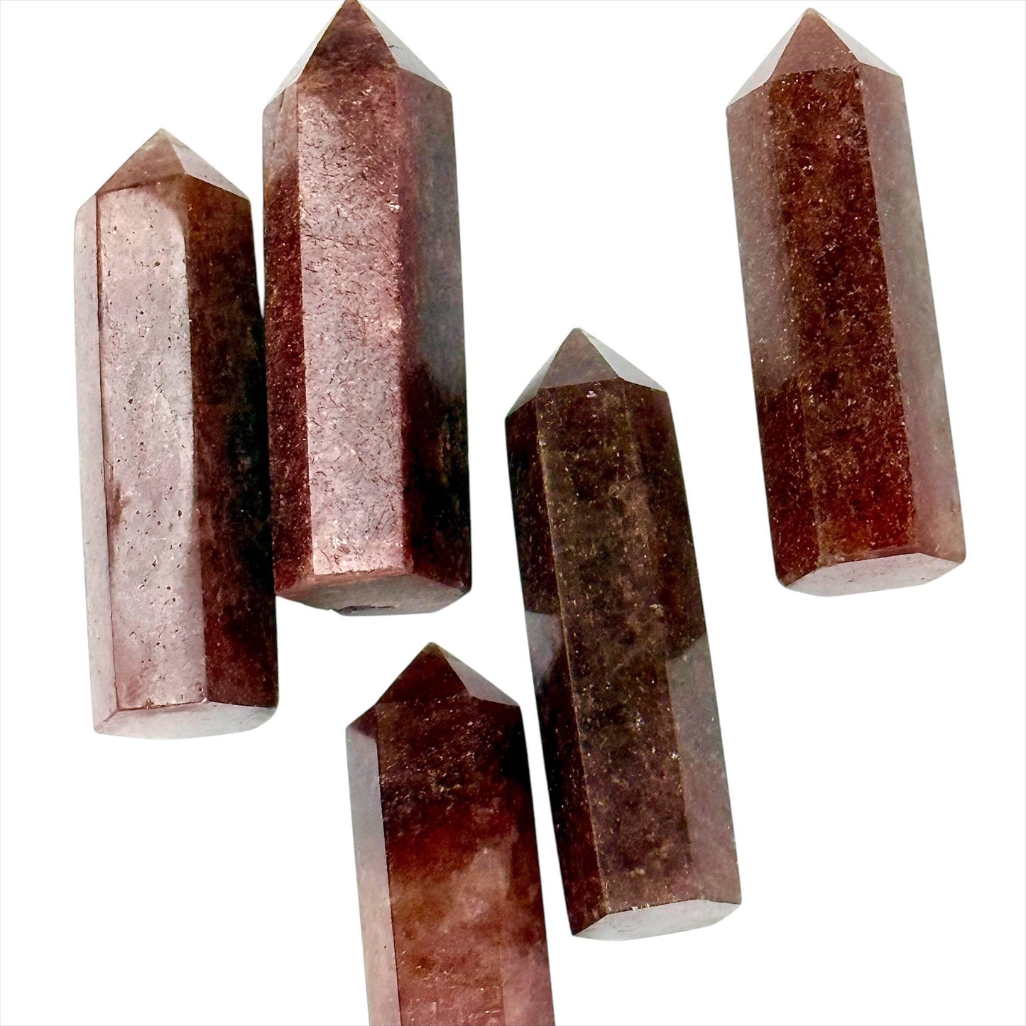 Sparkling Strawberry Quartz Tower