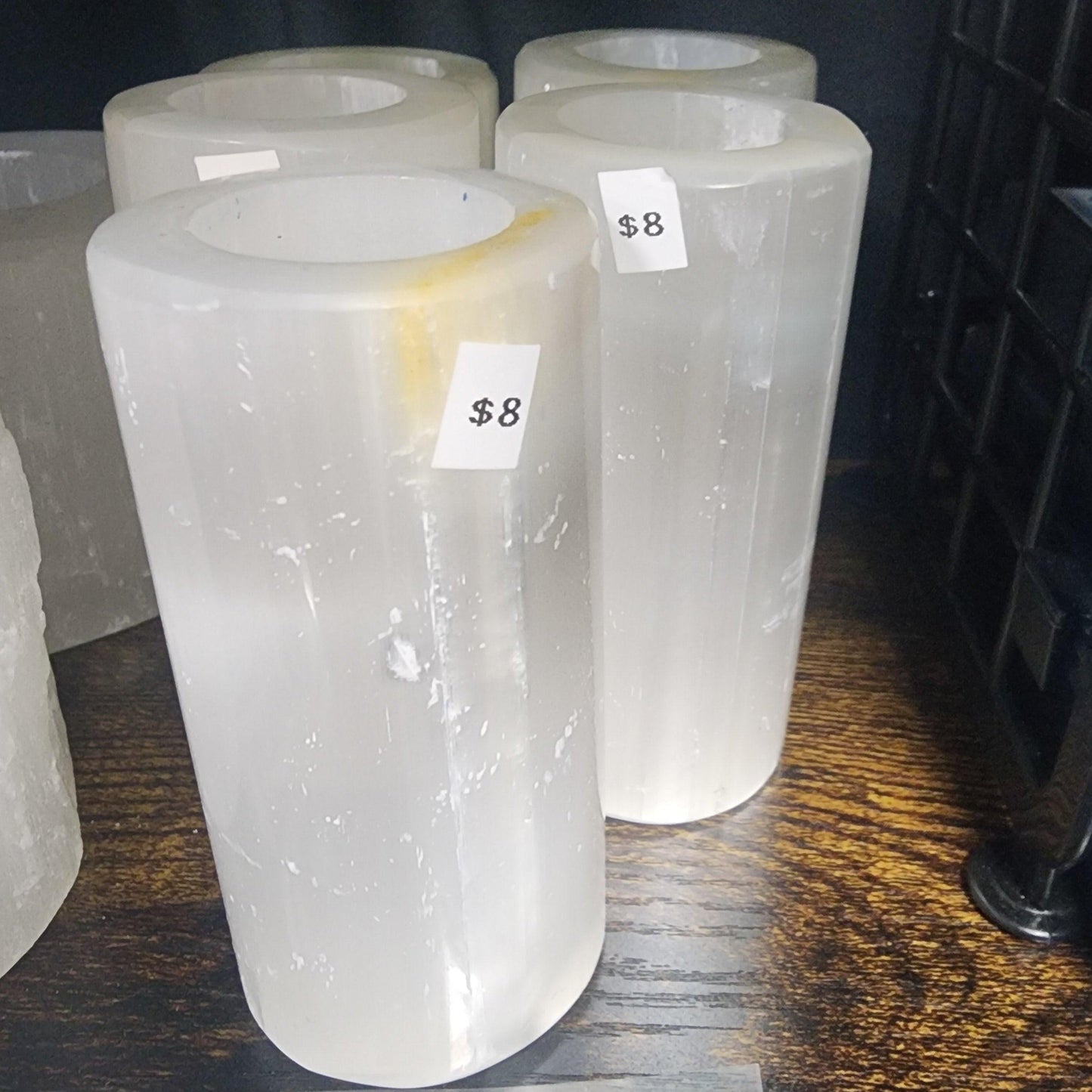 Skinny Selenite Candle Holder