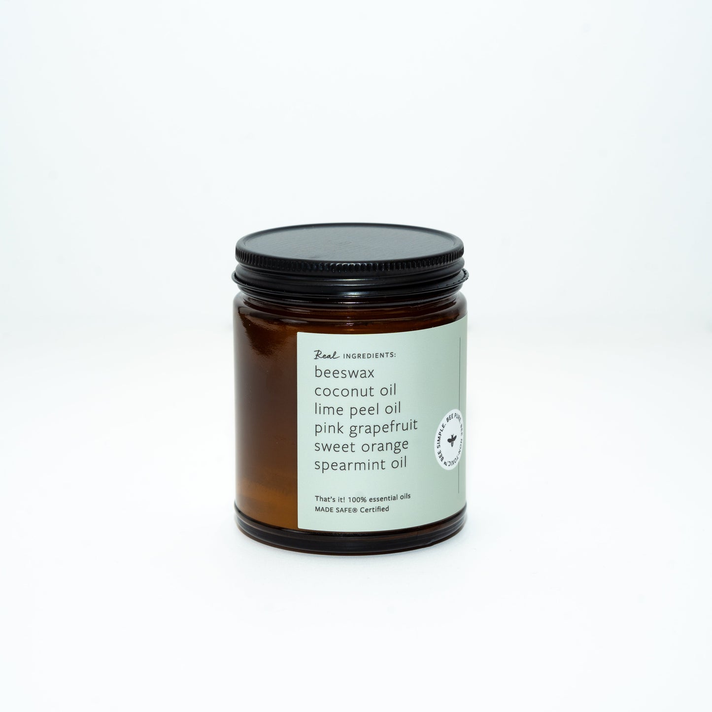 Fresh Mint & Lime Beeswax Candle – Clean Burn, Invigorating Scent