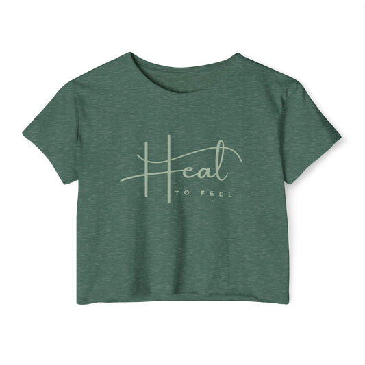Women's Festival Crop Top | Healing Vibes Tee | Relaxed Summer Outfit | Music Festival Apparel | Gift for Free Spirits, Eco-Friendly [...]