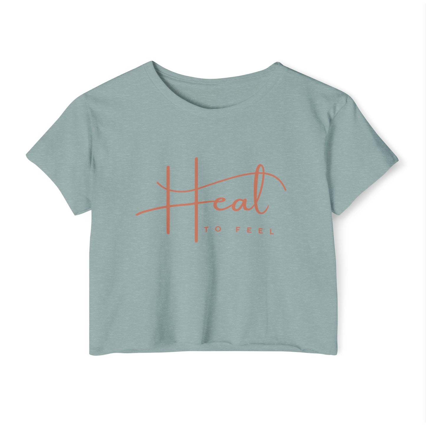 Boho Women's Festival Crop Top | Heal to Feel T-Shirt, Summer Vibes, Bohemian Style, Concert Wear, Music Festival Fashion