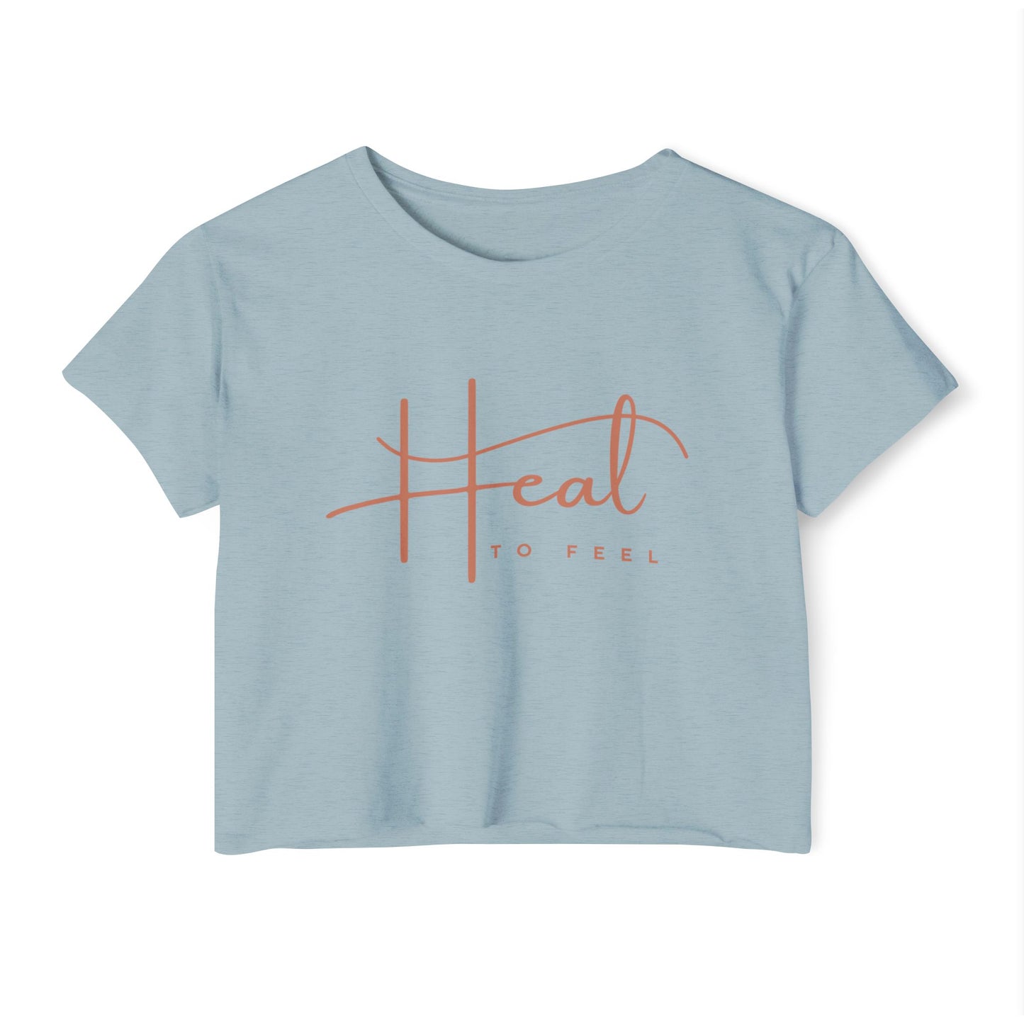 Boho Women's Festival Crop Top | Heal to Feel T-Shirt, Summer Vibes, Bohemian Style, Concert Wear, Music Festival Fashion
