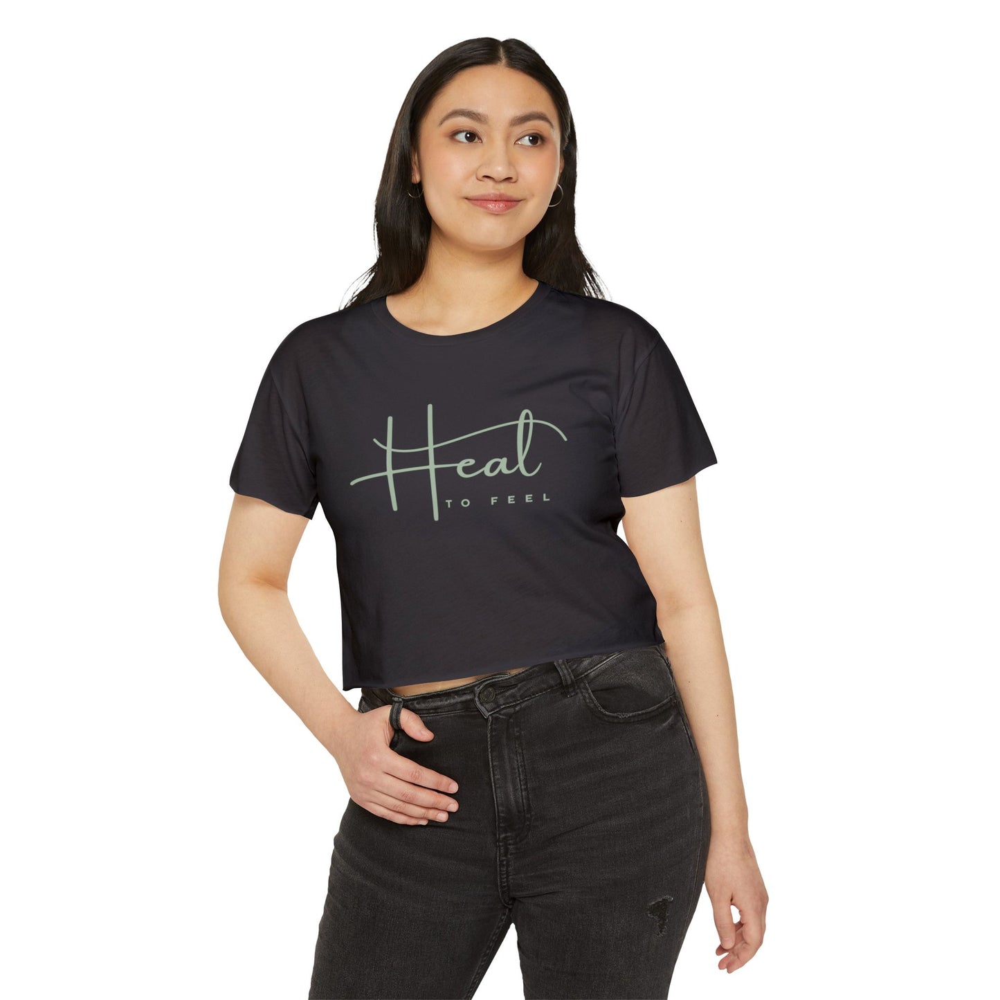 Women's Festival Crop Top | Healing Vibes Tee | Relaxed Summer Outfit | Music Festival Apparel | Gift for Free Spirits, Eco-Friendly [...]