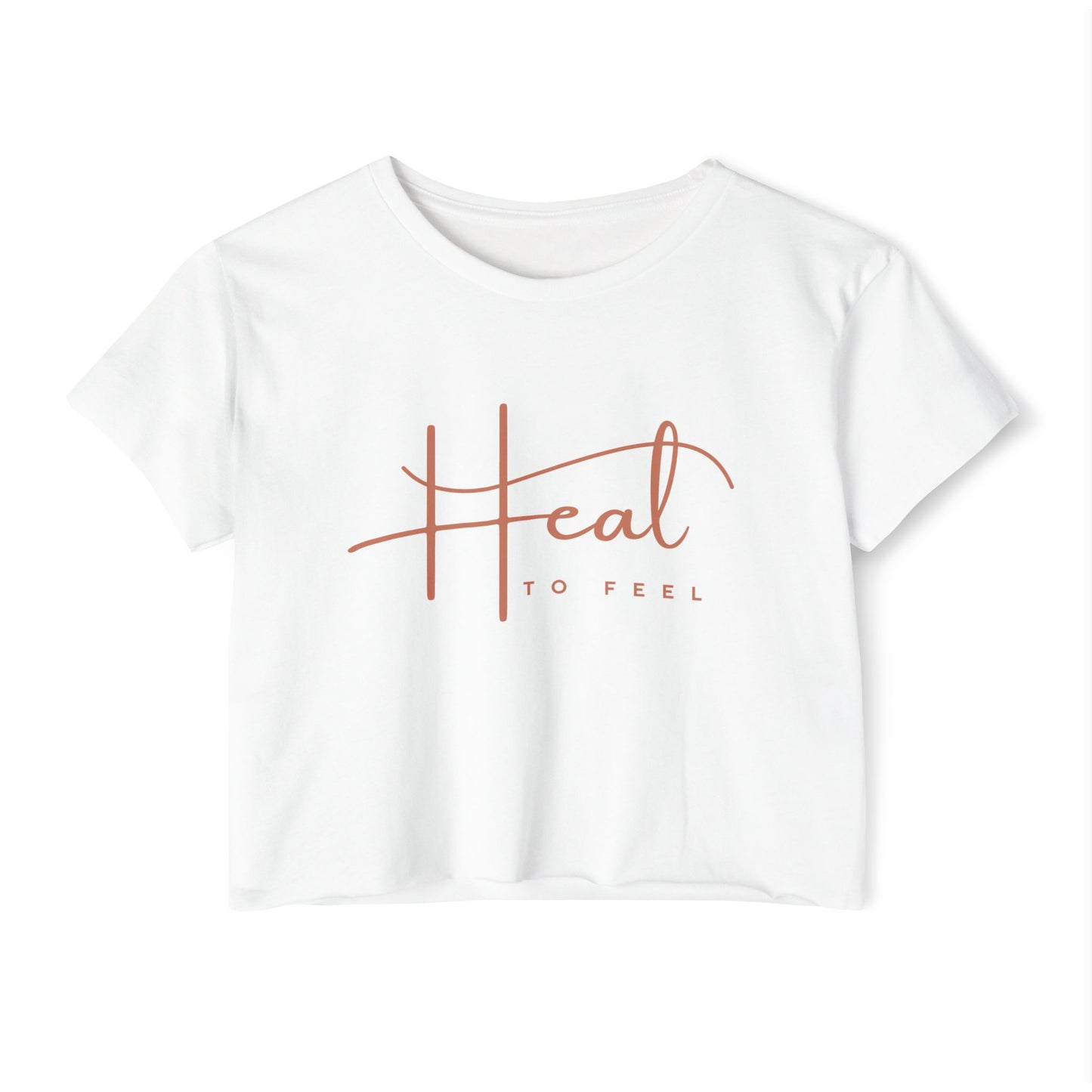 Boho Women's Festival Crop Top | Heal to Feel T-Shirt, Summer Vibes, Bohemian Style, Concert Wear, Music Festival Fashion