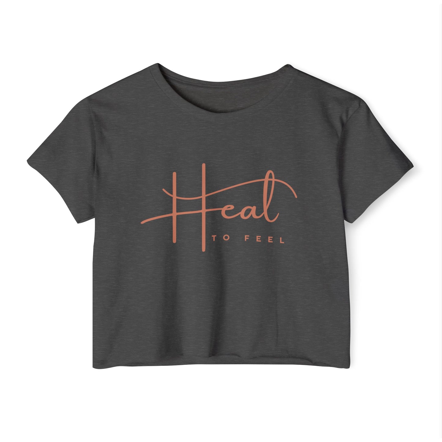 Boho Women's Festival Crop Top | Heal to Feel T-Shirt, Summer Vibes, Bohemian Style, Concert Wear, Music Festival Fashion