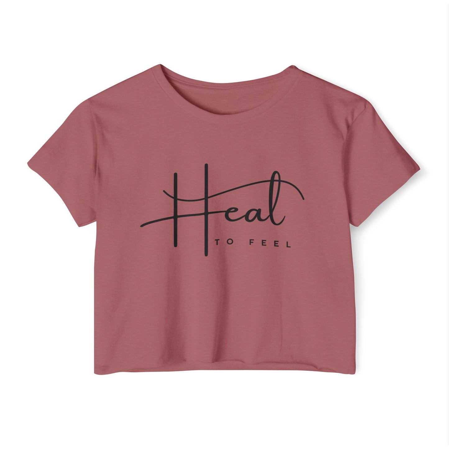 Women's Festival Crop Top | Heal to Feel Inspirational Tee, Summer Music Vibes & Music Festivals