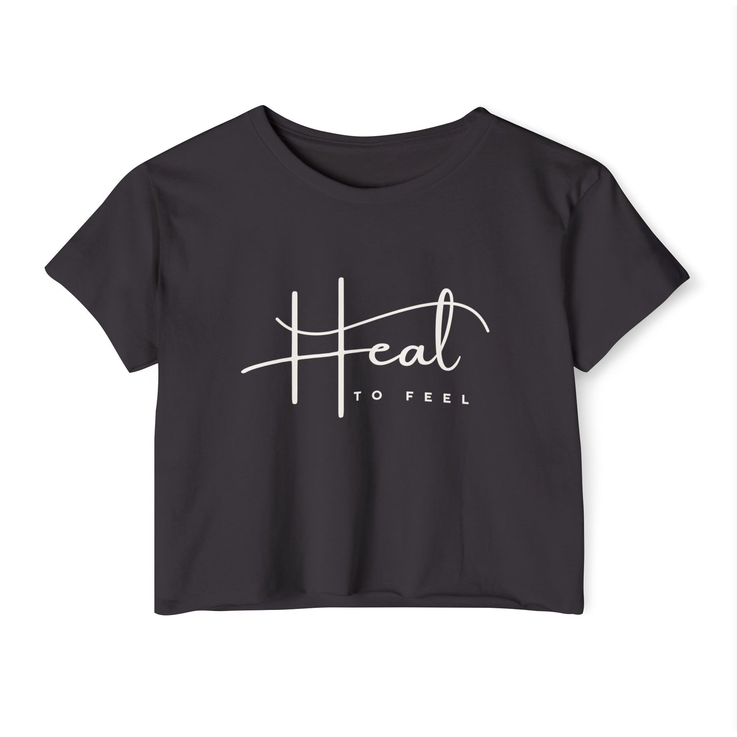 Women's Festival Crop Top | Heal to Feel Inspirational Tee, Summer Music Vibes & Music Festivals