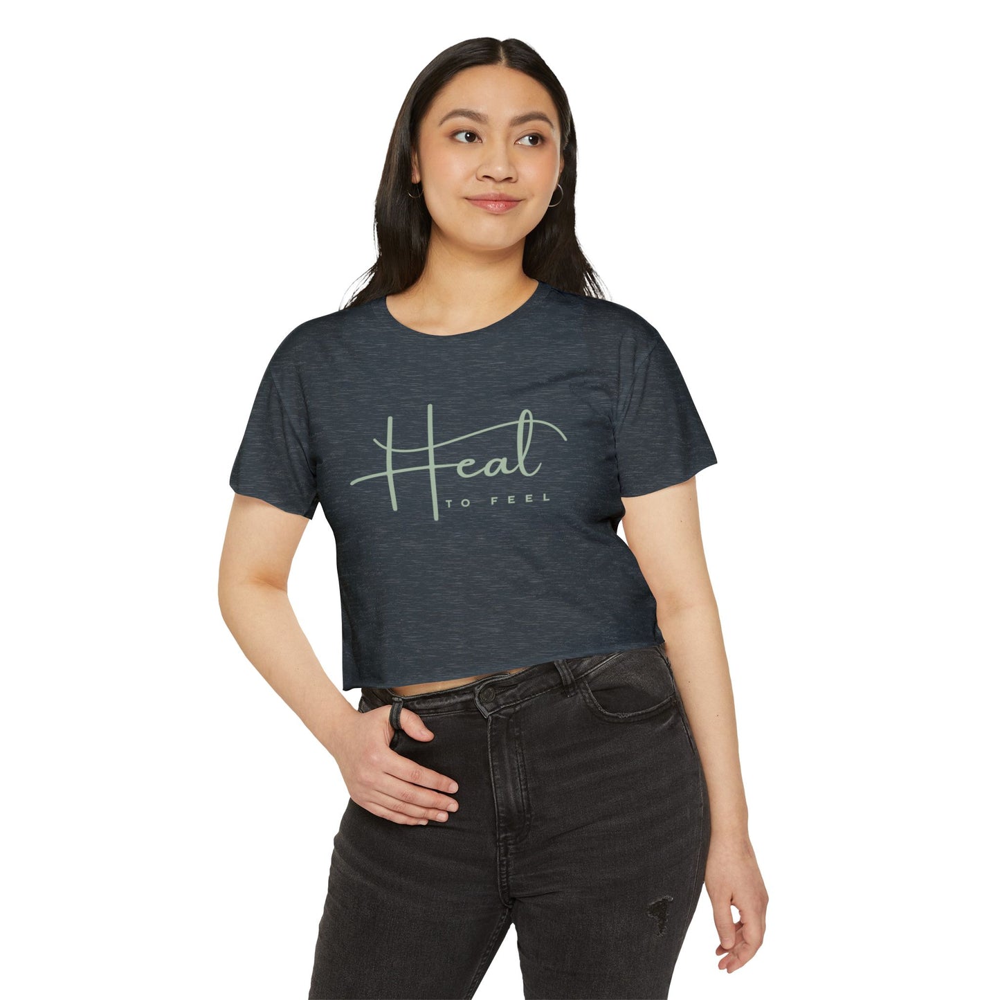 Women's Festival Crop Top | Healing Vibes Tee | Relaxed Summer Outfit | Music Festival Apparel | Gift for Free Spirits, Eco-Friendly [...]