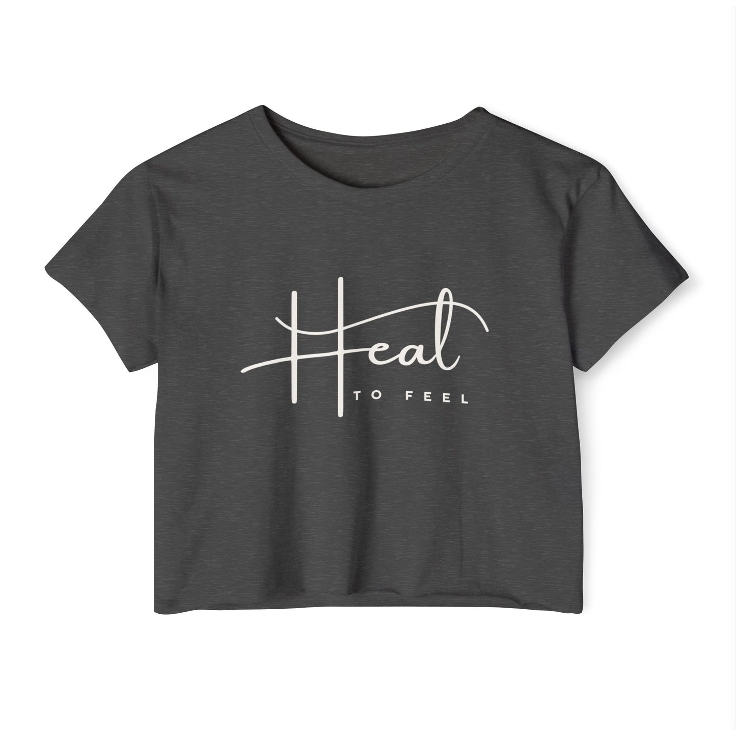 Women's Festival Crop Top | Heal to Feel Inspirational Tee, Summer Music Vibes & Music Festivals