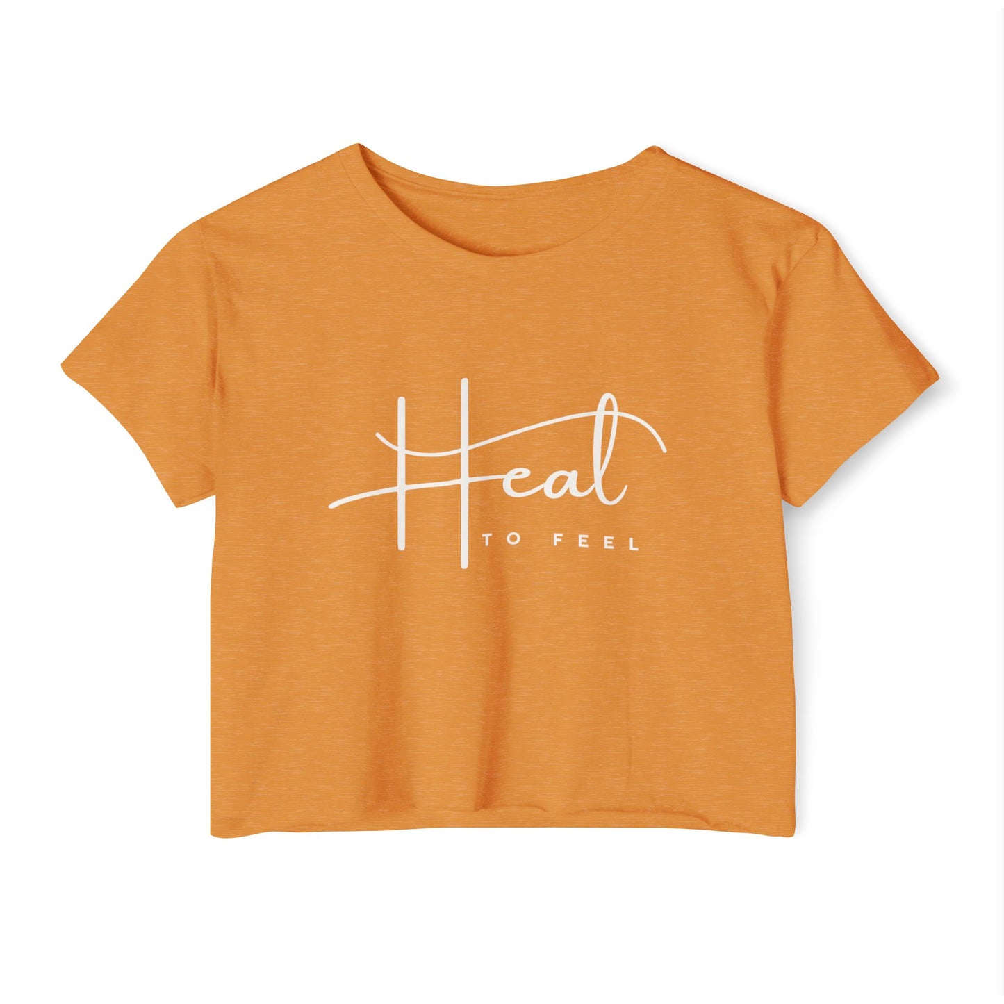 Women's Festival Crop Top | Heal to Feel Inspirational Tee, Summer Music Vibes & Music Festivals
