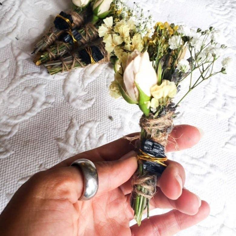 Black Tourmaline - Confidence & Love Protection Smudge Stick