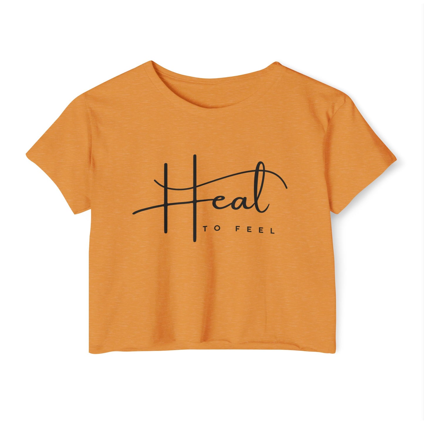 Women's Festival Crop Top | Heal to Feel Inspirational Tee, Summer Music Vibes & Music Festivals