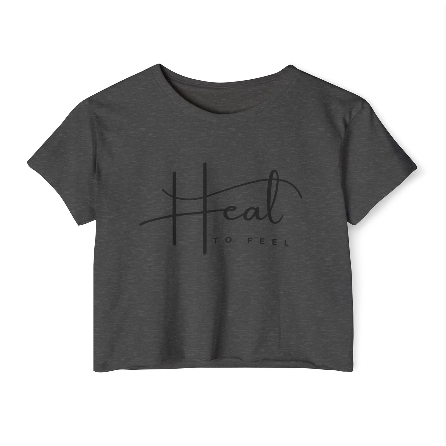 Women's Festival Crop Top | Heal to Feel Inspirational Tee, Summer Music Vibes & Music Festivals