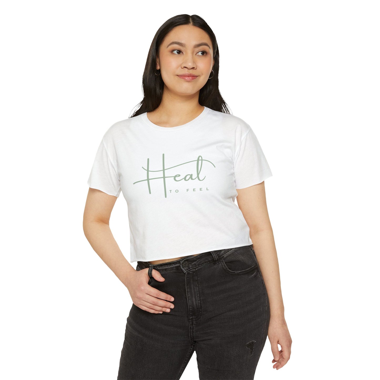 Women's Festival Crop Top | Healing Vibes Tee | Relaxed Summer Outfit | Music Festival Apparel | Gift for Free Spirits, Eco-Friendly [...]