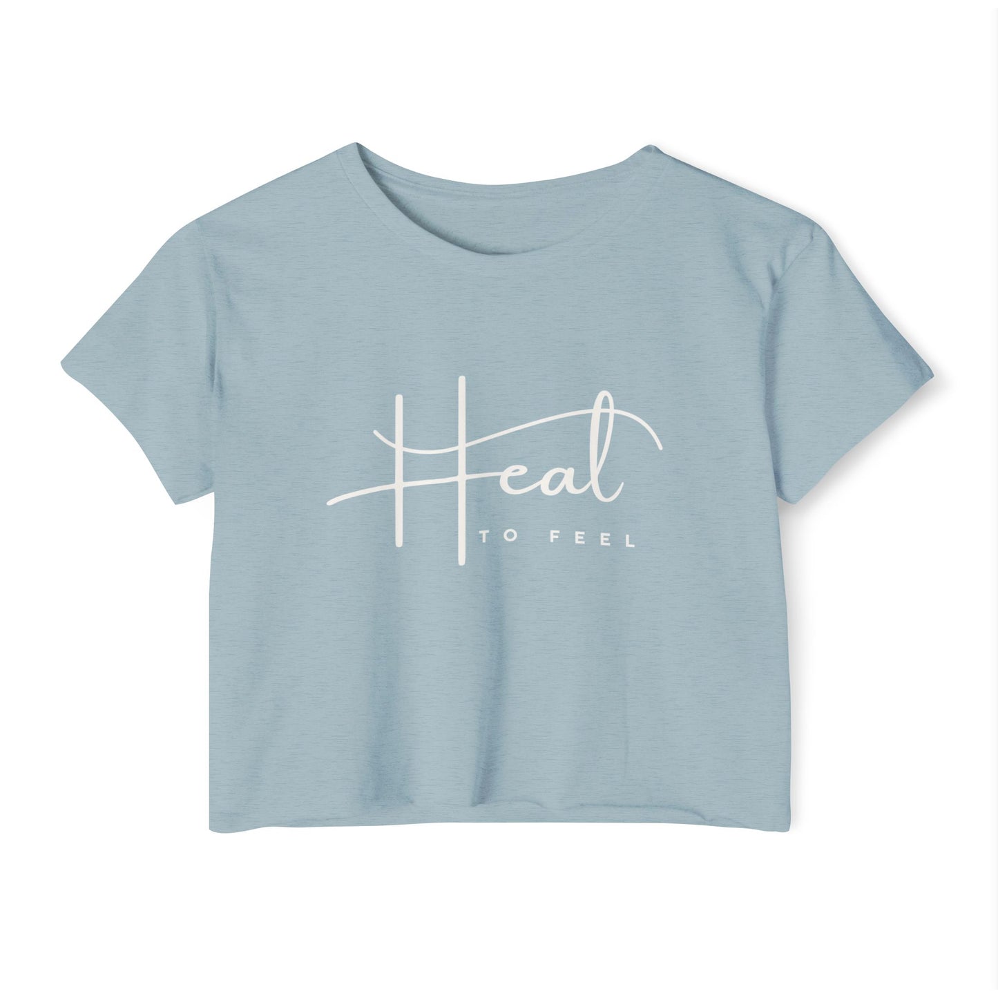 Women's Festival Crop Top | Heal to Feel Inspirational Tee, Summer Music Vibes & Music Festivals