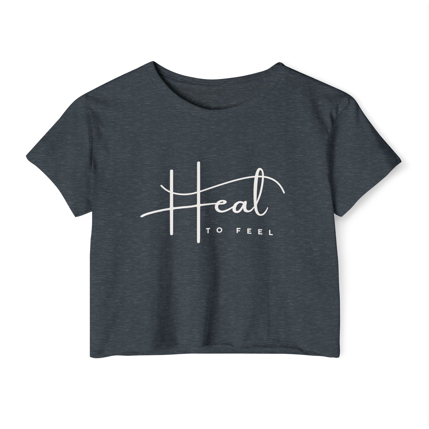 Women's Festival Crop Top | Heal to Feel Inspirational Tee, Summer Music Vibes & Music Festivals