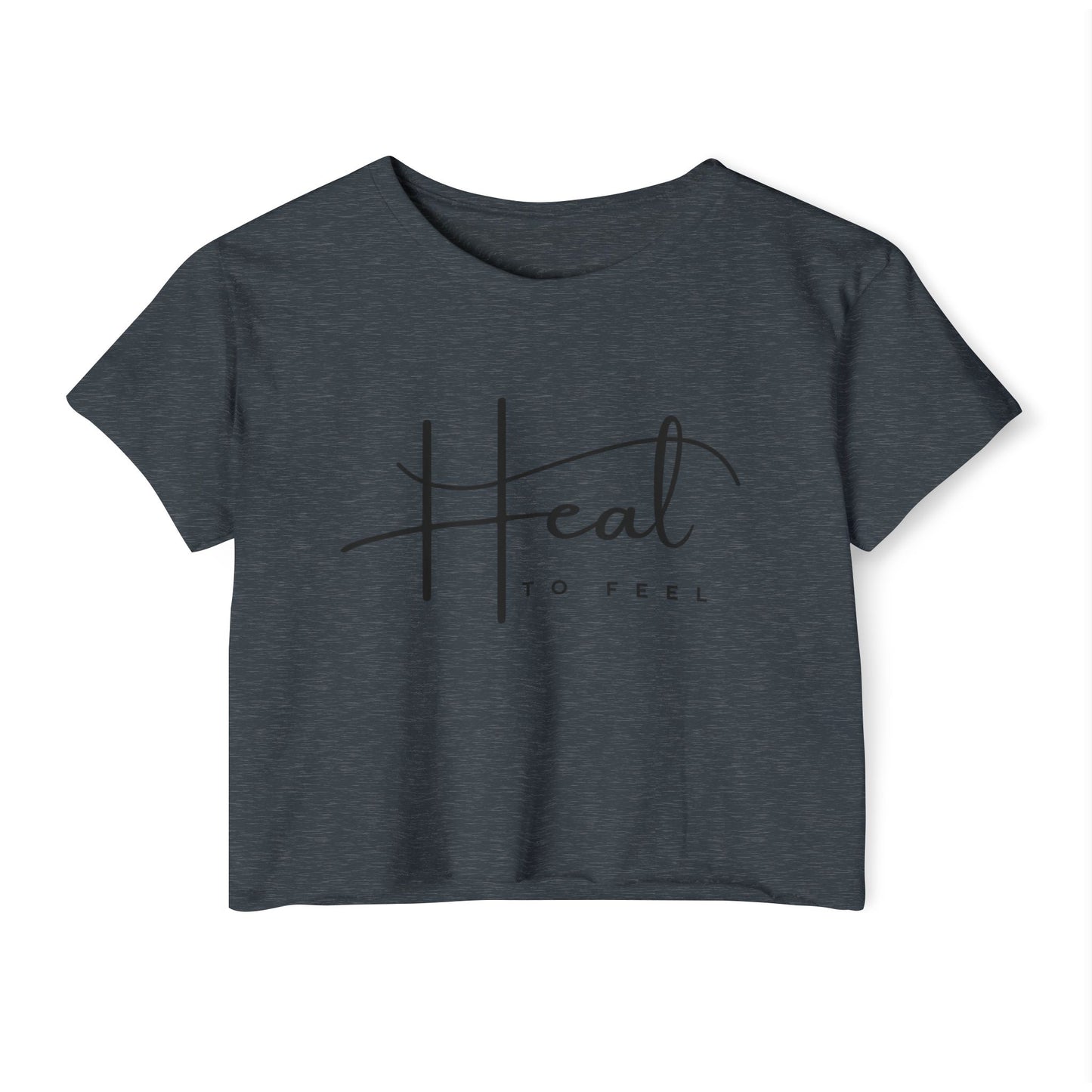 Women's Festival Crop Top | Heal to Feel Inspirational Tee, Summer Music Vibes & Music Festivals