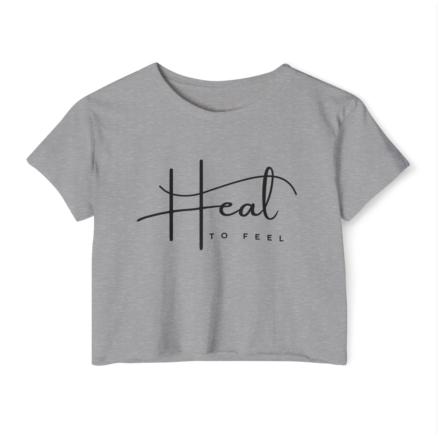 Women's Festival Crop Top | Heal to Feel Inspirational Tee, Summer Music Vibes & Music Festivals