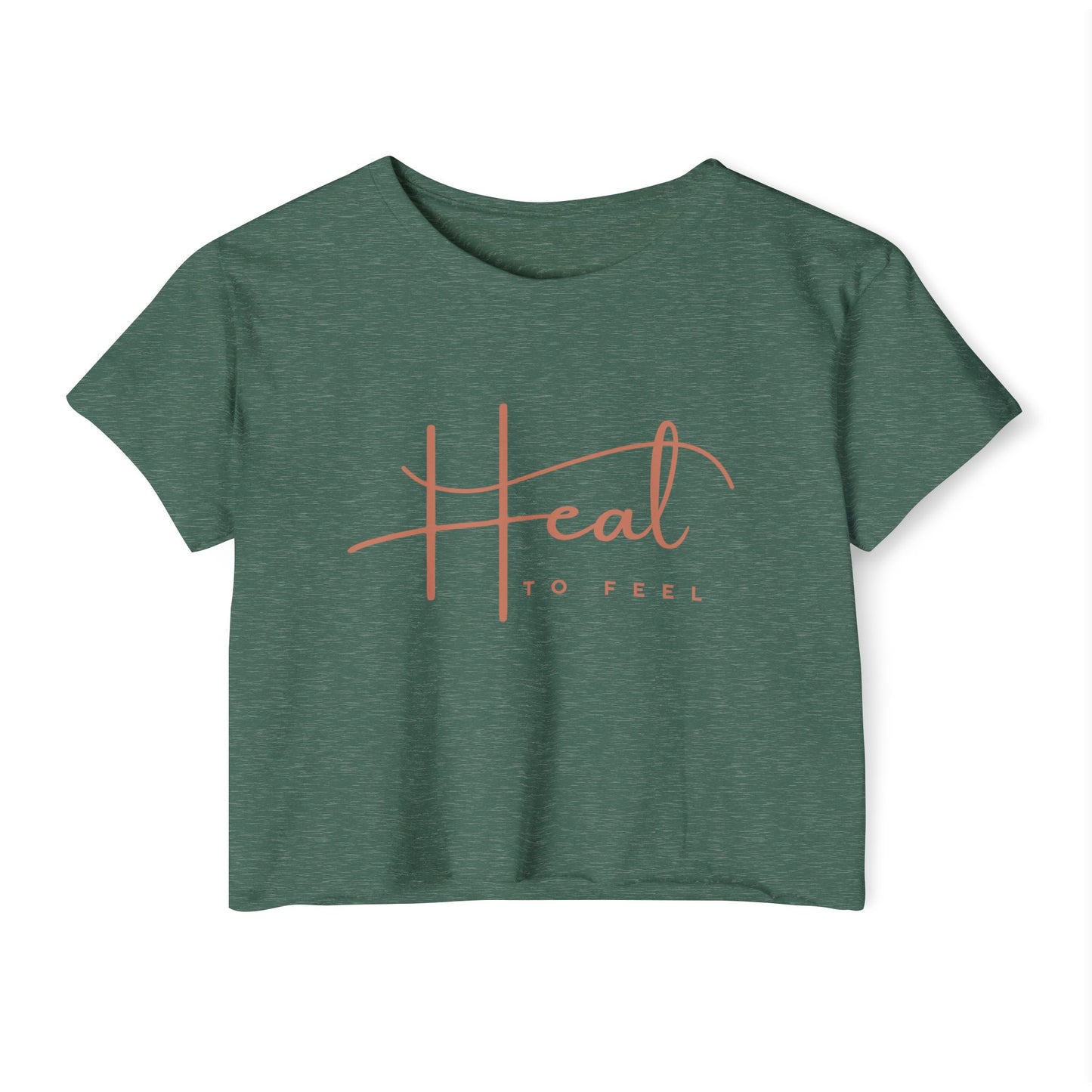 Boho Women's Festival Crop Top | Heal to Feel T-Shirt, Summer Vibes, Bohemian Style, Concert Wear, Music Festival Fashion