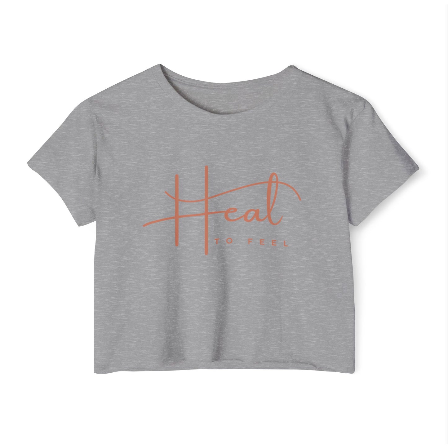 Boho Women's Festival Crop Top | Heal to Feel T-Shirt, Summer Vibes, Bohemian Style, Concert Wear, Music Festival Fashion