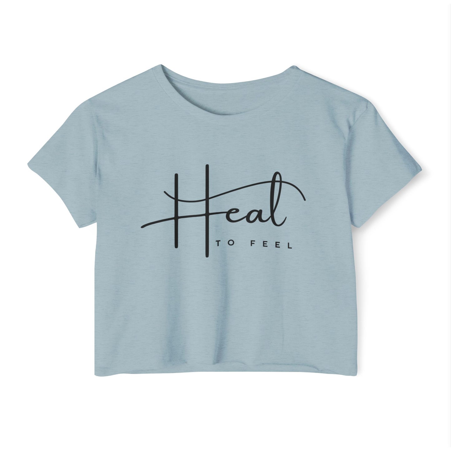 Women's Festival Crop Top | Heal to Feel Inspirational Tee, Summer Music Vibes & Music Festivals