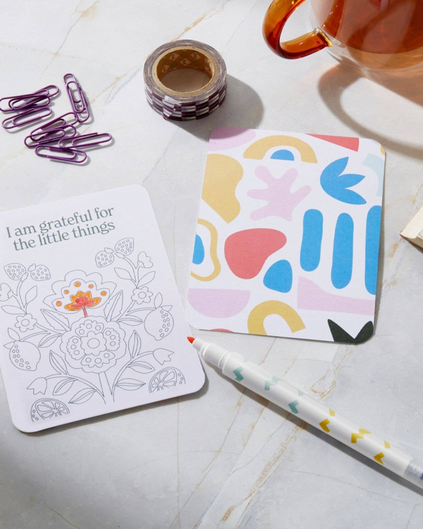 Color Your Own Affirmation Card Deck!