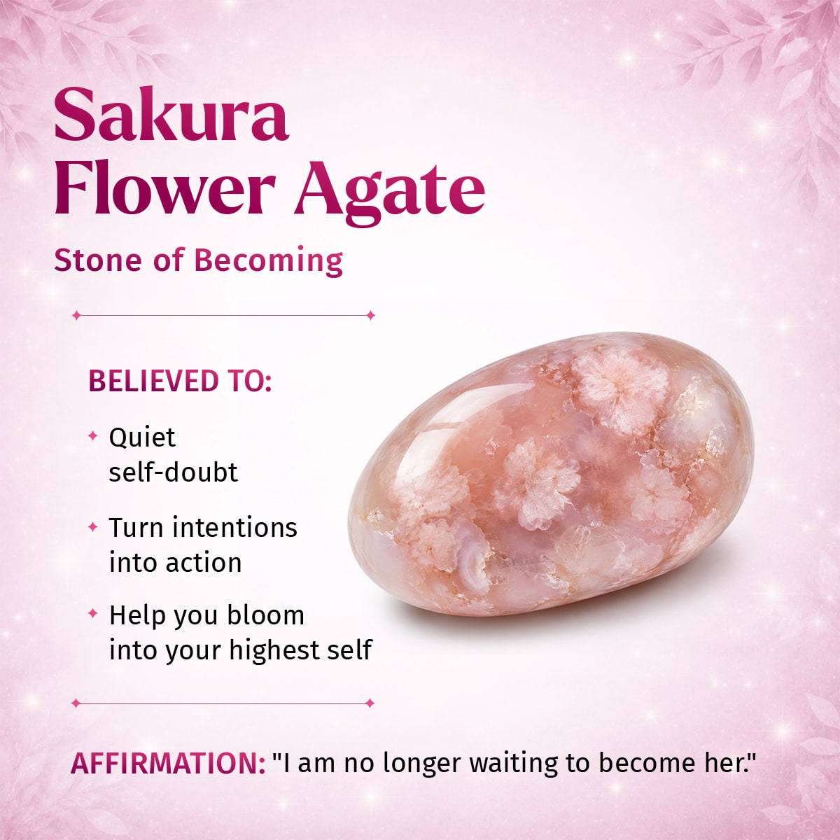 The Woman You’re Becoming | Sakura Flower Agate Bracelet
