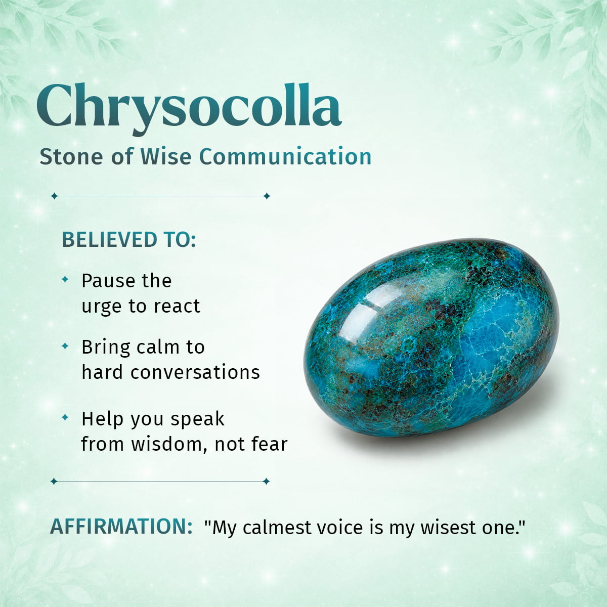 Peruvian Chrysocolla "Speak Your Truth" Bracelet