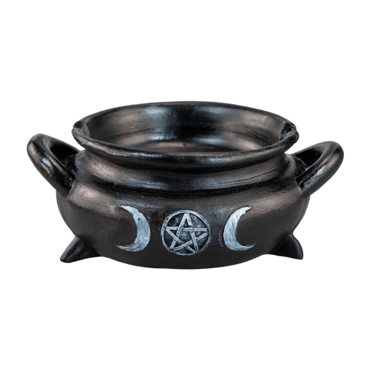 Matte Black Cauldron Incense Holder