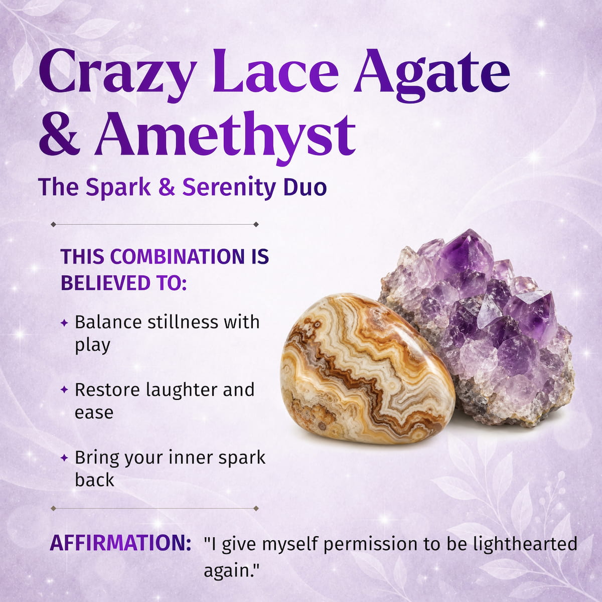 Amethyst & Crazy Lace Agate Pendant