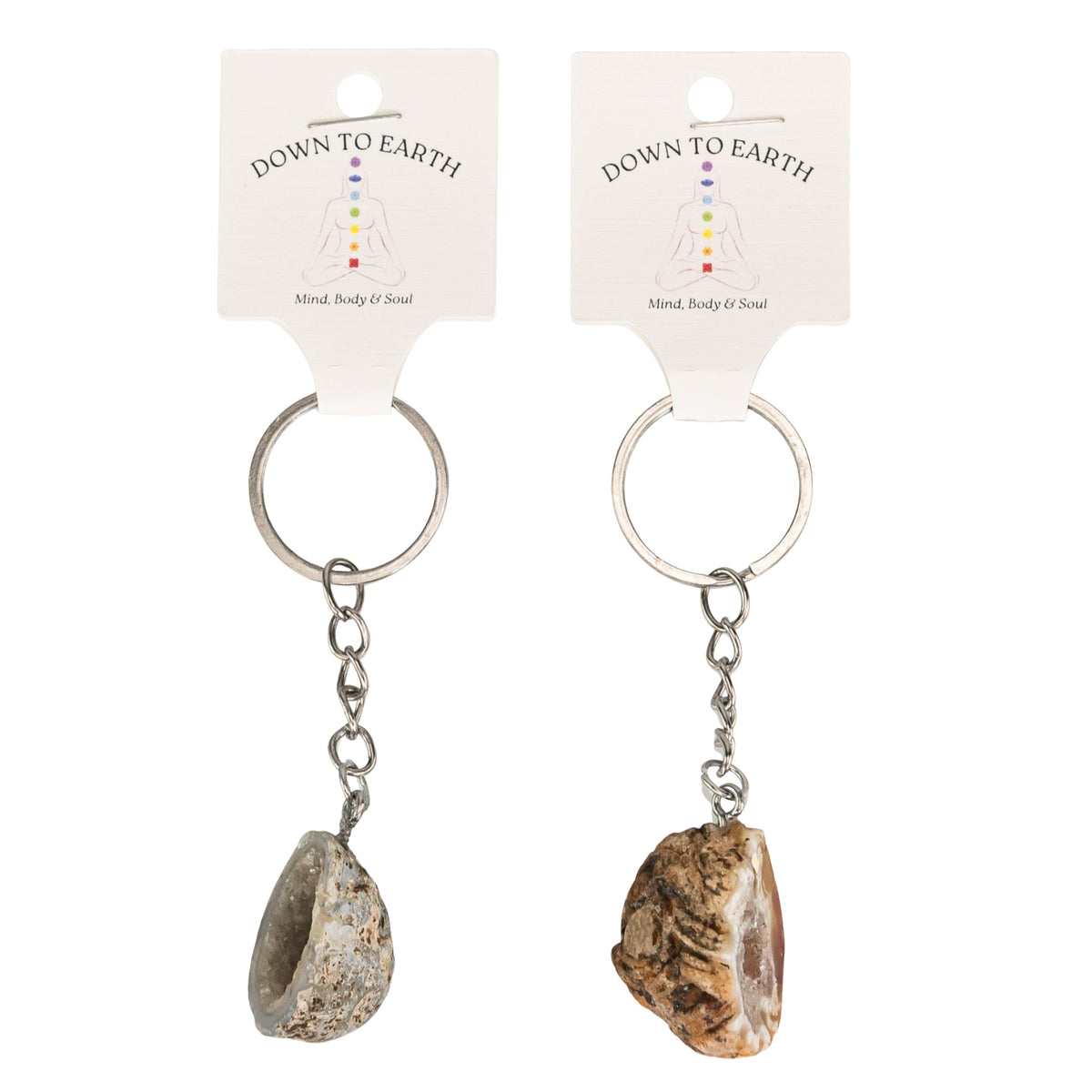 Crystal Geode Keychain
