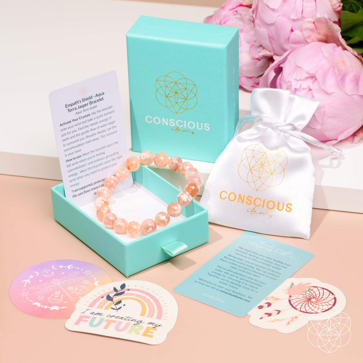 The Woman You’re Becoming | Sakura Flower Agate Bracelet