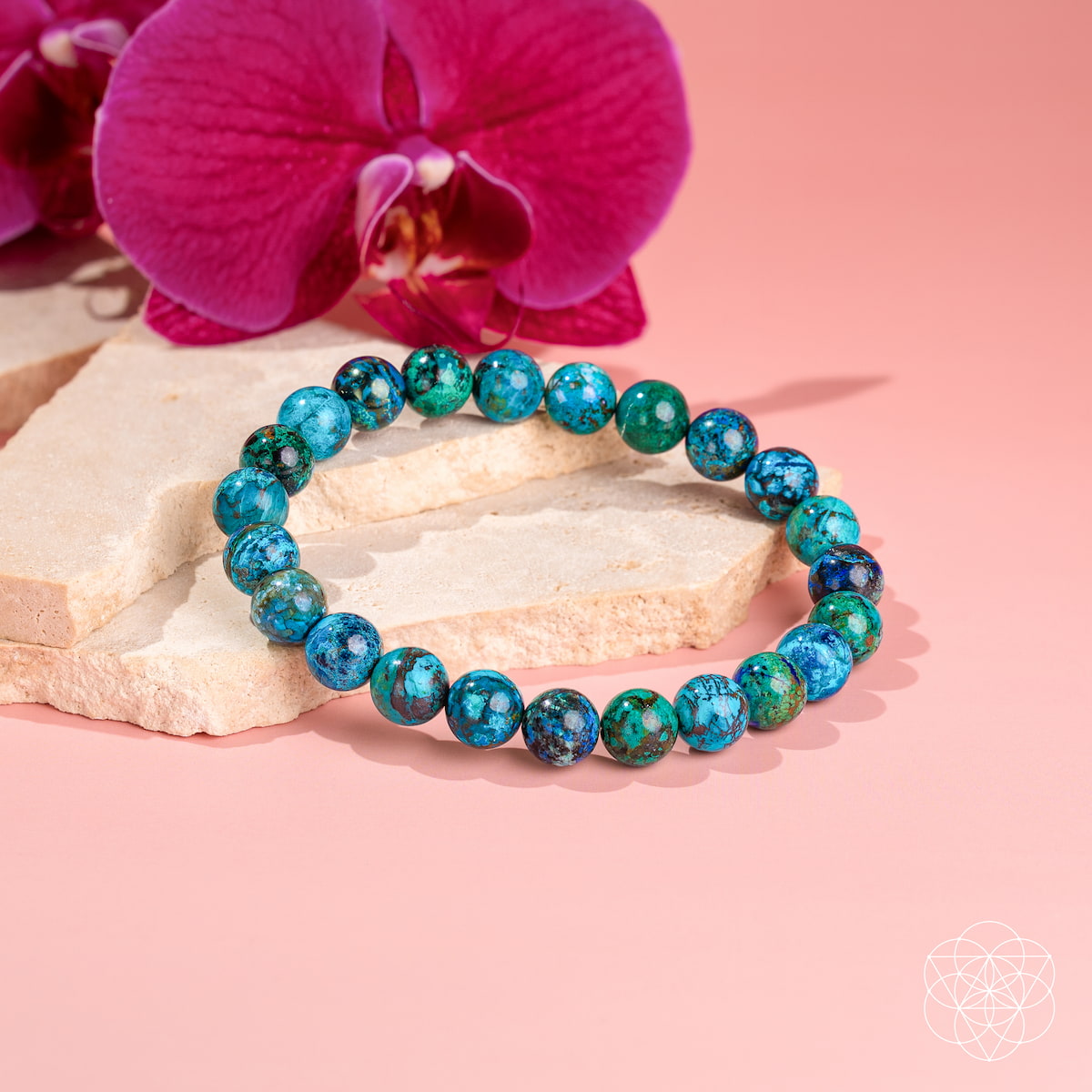 Peruvian Chrysocolla "Speak Your Truth" Bracelet