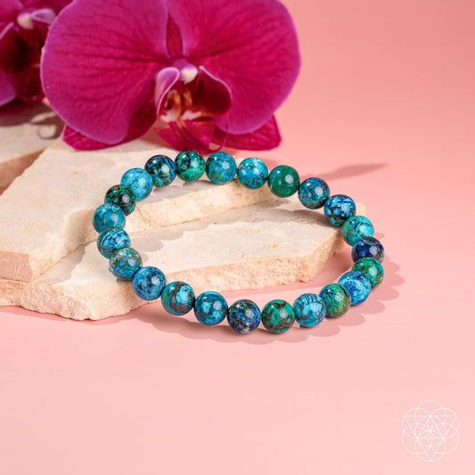 Peruvian Chrysocolla "Speak Your Truth" Bracelet
