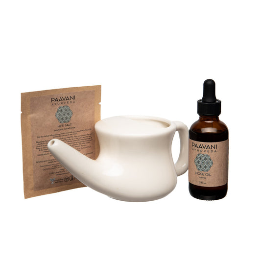 Ayurvedic Nasal Ritual Kit – Neti & Nasya for Sinus + Mind Clarity