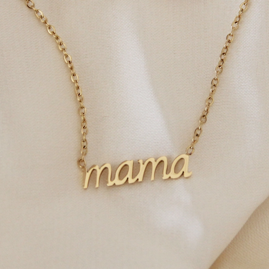 Mama Script Necklace - Gold, Silver or Rose Gold