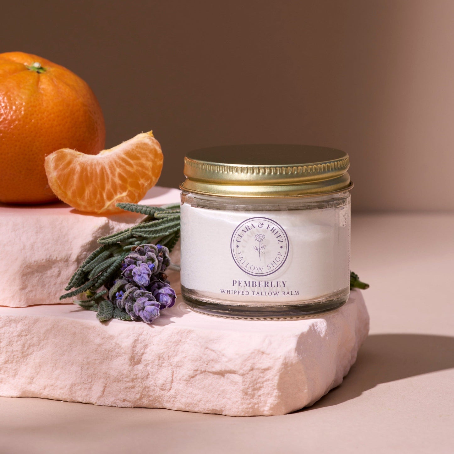 Pemberley Whipped Tallow Balm – Orange & Lavender for Radiant, Nourished Skin