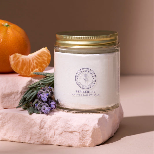 Pemberley Whipped Tallow Balm – Orange & Lavender for Radiant, Nourished Skin