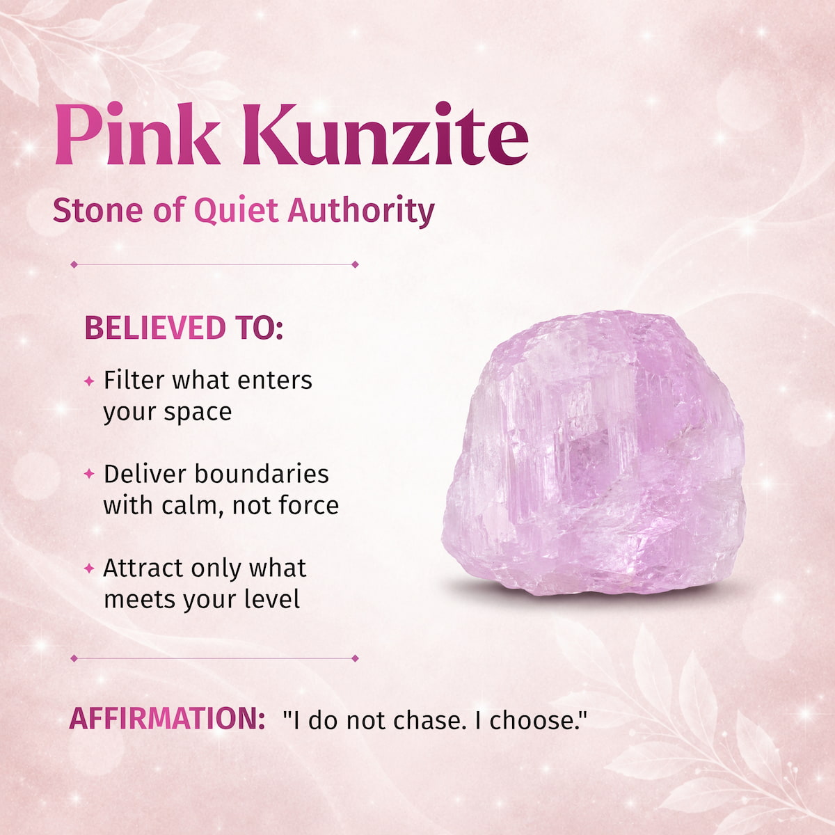 Raw Pink Kunzite Pendant