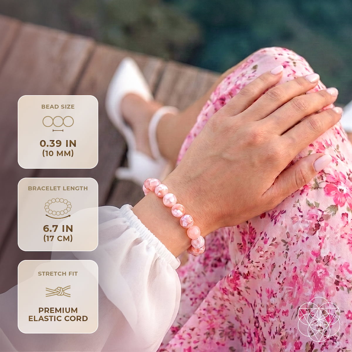 The Woman You’re Becoming | Sakura Flower Agate Bracelet