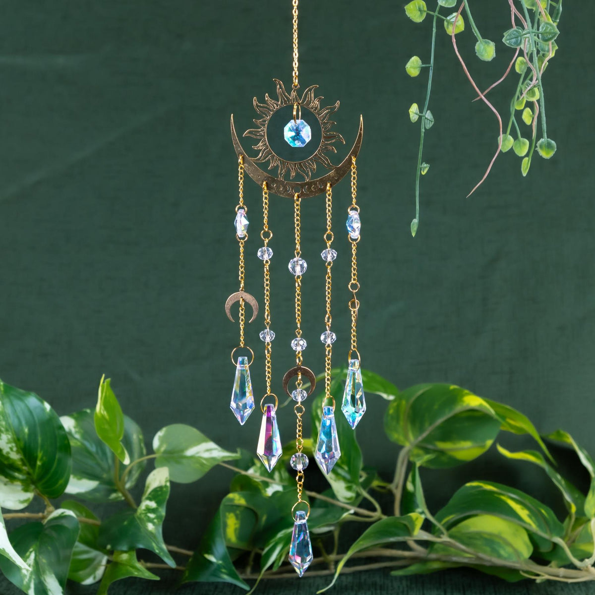 Sun & Moon Crystal Suncatcher