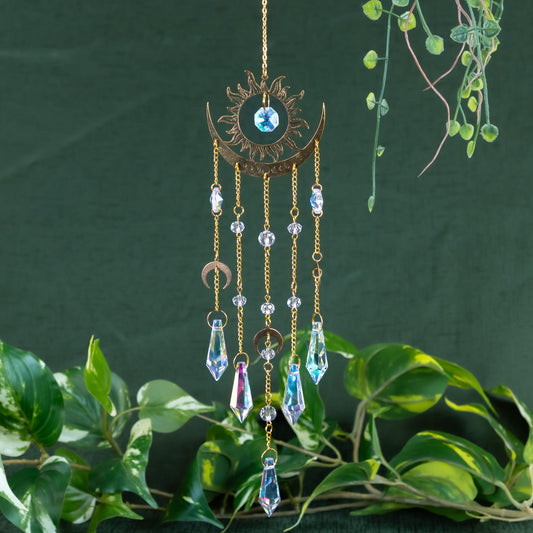 Sun & Moon Crystal Suncatcher