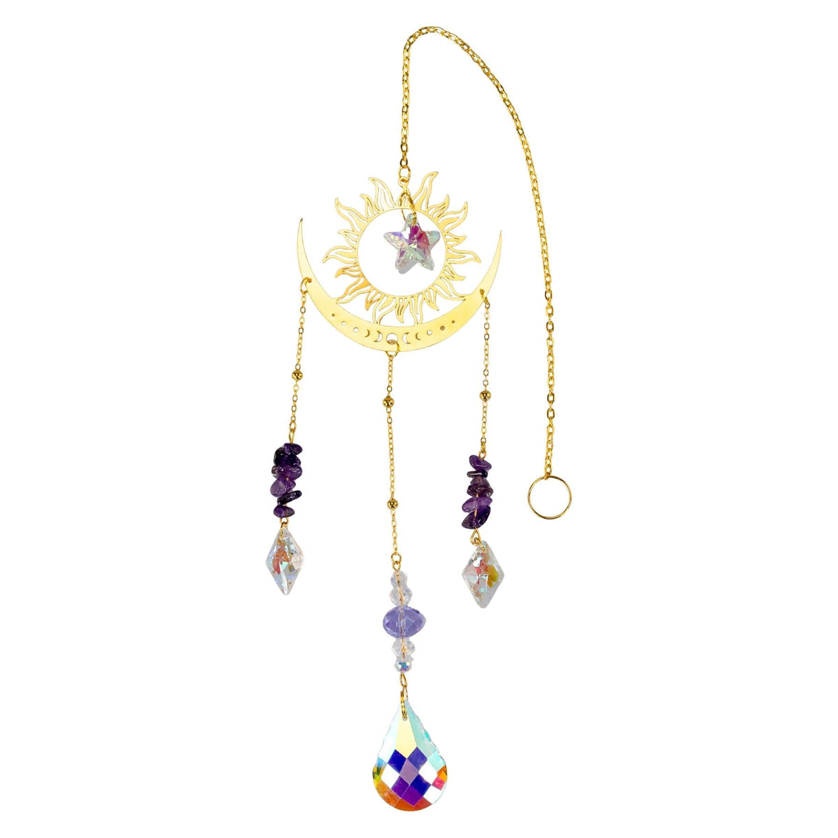 Sun & Moon Crystal Suncatcher