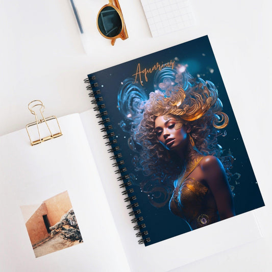 Aquarius Spiral Notebook - Ruled